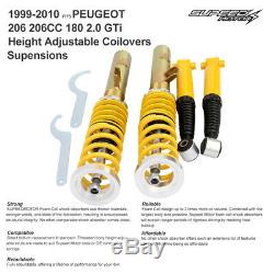 Adjustable Coilovers Kit Peugeot 206 206CC 180 2.0 GTi Hatchback Lowering