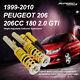 Adjustable Coilovers Suspension Lowering Kits Fits Peugeot 206 206cc 180 2.0 Gti