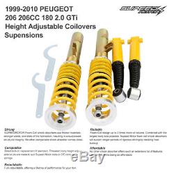 Adjustable Coilovers Suspension Lowering Kits fits Peugeot 206 206CC 180 2.0 GTi