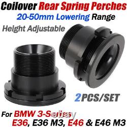 For BMW 3 Series E36 E46 M3 Coilover Adjustable Spring Perches Rear Lowering Kit