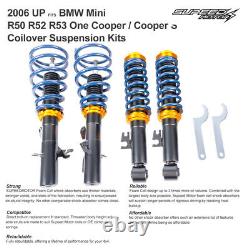For BMW Mini R50 R52 R53 One Cooper S Adjustable Coilovers Suspension Kits