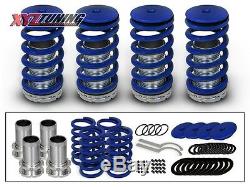 JDM BLUE Lowering Adjustable Coilover Springs For 90-07 Accord/92-96 Prelude