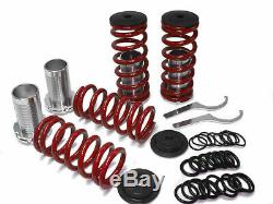 JDM RED 95-99 Eclipse Adjustable Coilover Lower Springs Kit